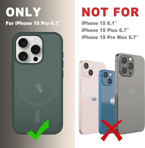 Vista 1750 de Funda para Google Pixel 10 Pro XL, cubierta magnética mate, color negro Fit for MagSafe, Screen Protector included, Shockproof Military Grade