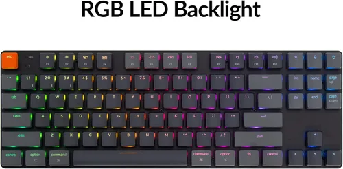 Vista 7 de Keychron K1 SE teclado mecánico inalámbrico ultra delgado con cable BluetoothUSB con retroiluminación LED RGB interruptor mecánico marrón Gateron