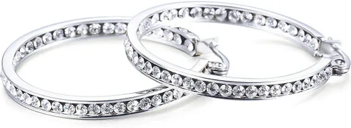 Vista 5 de Arracadas para boda con cristales de diamantes de imitación