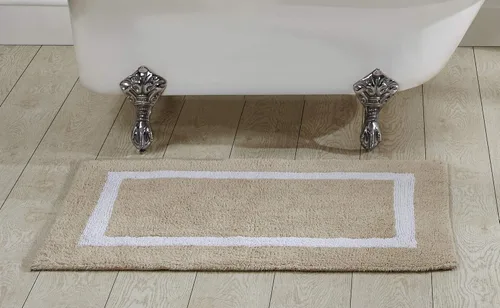 Vista 83 de Better Trends - Alfombra de baño 100% algodón reversible, altamente absorbente y lavable a máquina, suave, tapete de ducha para piso de baño