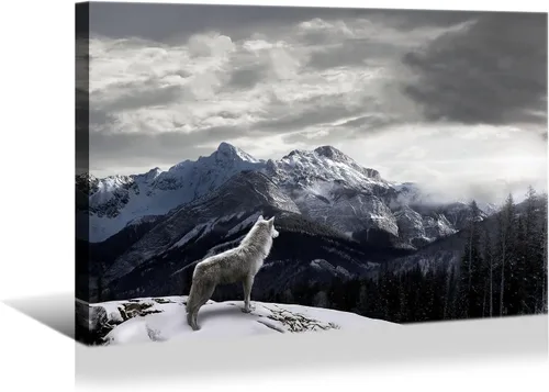 Vista 7 de YONICA Lienzo de pared de animales de la naturaleza, pintura de pared de águila, impresión artística de águila calva voladora impresa en lienzo