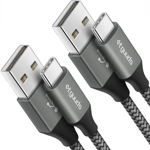 Vista 11 de Etguuds Cable USB a USB C de 3 pies, paquete de 2 unidades, cable de carga rápida de USB A a tipo C, compatible con Samsung Galaxy A17 A16 A15 A26