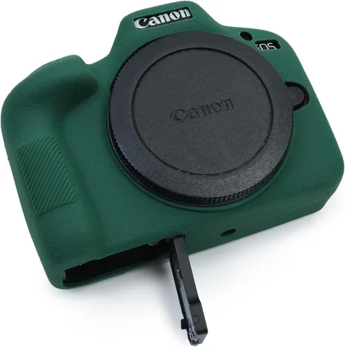 Vista 3 de MUZIRI KINOKOO Funda de Silicona para Canon EOS R50 Vlog Cámara - Verde