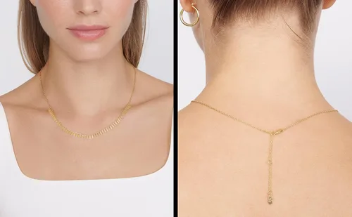 Vista 4 de Jewelry Atelier Colección de collares Cleopatra rellenos de oro Collar de cadena de Cleopatra con relleno de oro amarillo de 14 quilates para mujer