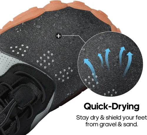 Vista 2 de NORTIV 8 Zapatos de agua para hombre, descalzos, atléticos, ligeros, deportivos, para el aire libre, natación, pesca, senderismo, buceo, surf