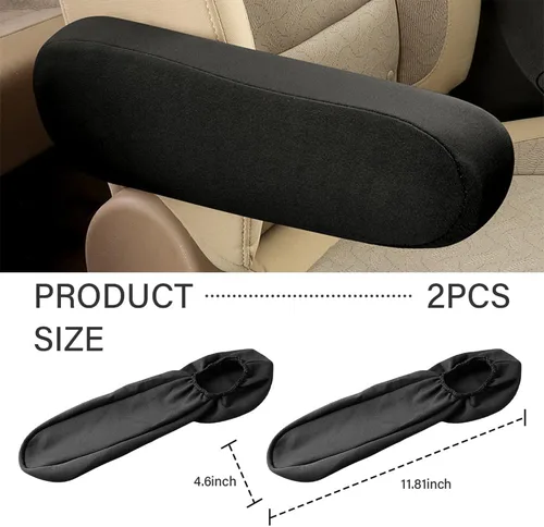 Vista 2 de 2 piezas de cubierta de reposabrazos para coche, cubierta elástica de reposabrazos para coche, cubiertas de reposabrazos automotrices, protectores