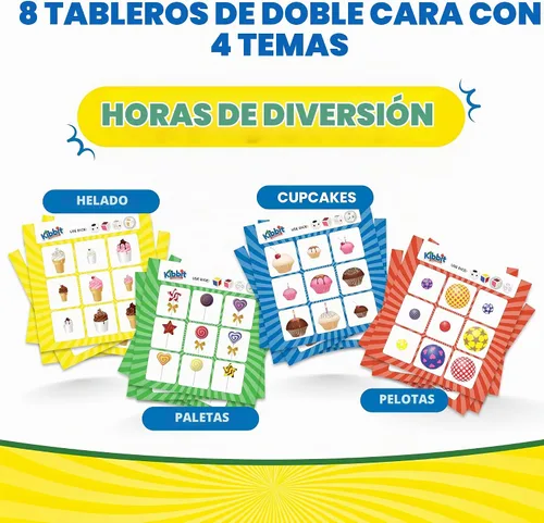 Vista 4 de Juego de estilo bingo orientado al lenguaje descriptivo, estructura de oraciones y capacidad para seguir instrucciones multicomponente