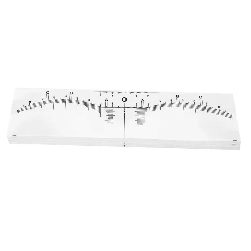 Vista 5 de 50 calcomanías de regla de cejas, regla adhesiva desechable para mapeo de cejas, herramienta de medición de cejas para microblading, extensiones