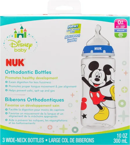 Vista 12 de NUK Disney - Biberón de Mickey Mouse, 10 onzas (paquete de 3)