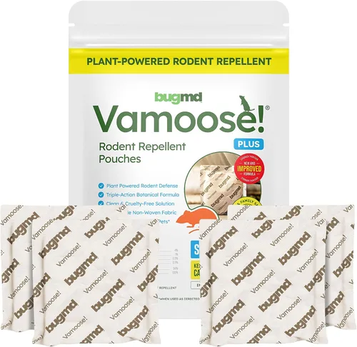 Vista 9 de BugMD Vamoose! Plus - Repelente de ratones con aceite de menta (4 bolsas)