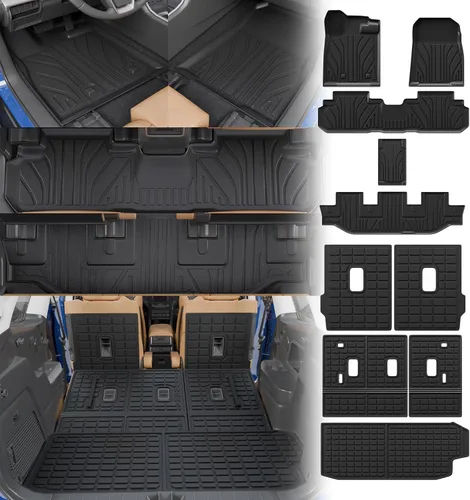 Vista 8 de Floor Mats Set (7 PCS) for 2016-2025 2026 Dodge Durango 7-Seater