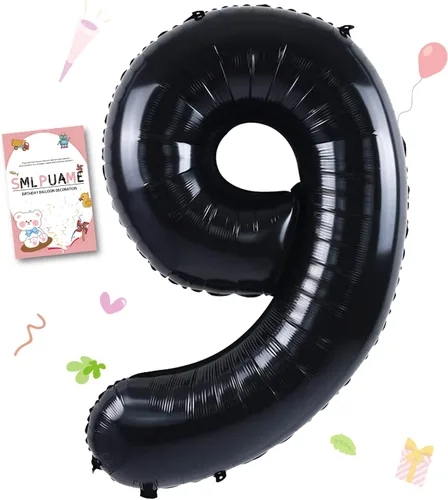 Vista 220 de Globos grandes de 40 pulgadas de números del 0 al 9, globos numéricos para decoración de fiesta de cumpleaños, globos de helio de aluminio