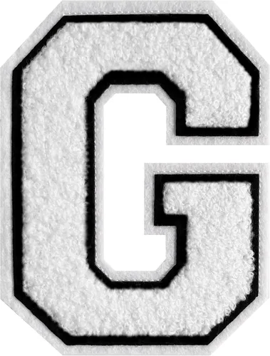 Vista 16 de Parche de letras Varsity de felpilla de 4.5 pulgadas, parches termoadhesivos para ropa, sombreros, jeans, bolsas y mochilas (1 unidad)