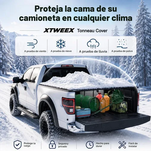 Vista 5 de Cubierta rígida de tres pliegues F150 Tonneau para Ford F-150 2015
