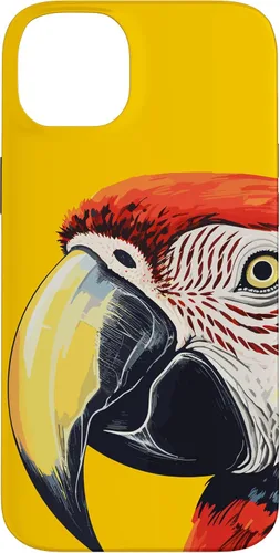 Vista 15 de Funda para iPhone 16 con diseño de guacamayo pájaro