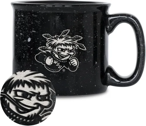 Vista 84 de Rico Industries NCAA Speckle 12oz Laser Engraved Campfire Mug