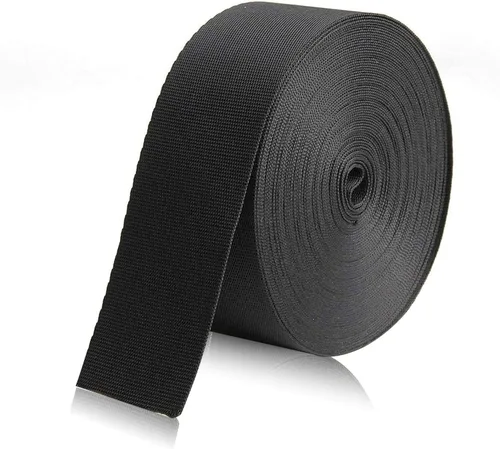 Vista 5 de Correa de Cinta de Nylon Negro de 1 Pulgada de Ancho de 10 Yardas, Correas de Polipropileno para Bolsas, Hamacas, Escalada al Aire Libre