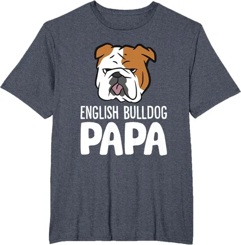 Vista 81 de Camiseta divertida de Bulldog Inglés para papá dueño de perro, Negro