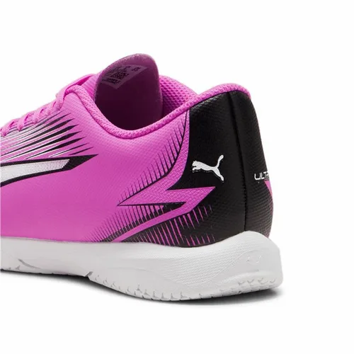 Vista 7 de Zapatillas de Fútbol Sala para Niños Puma Ultra Play Blanco Rosa oscuro Infantil Unisex