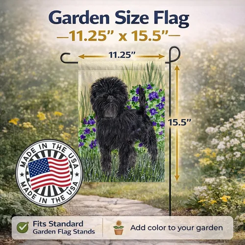 Vista 3 de Caroline's Treasures SS8151GF Affenpinscher - Bandera decorativa para jardín, jardín, jardín, jardín, bandera, bandera, decoración para patio