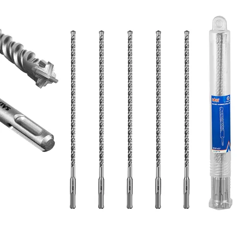 Vista 38 de SALI 10 brocas de martillo giratorio SDS Plus de 1/2 x 6 pulgadas, kit de broca para hormigón, material de carburo de doble rosca de tipo cruzado