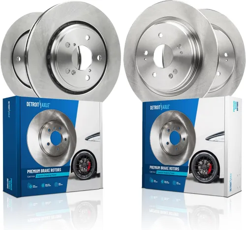 Vista 60 de Detroit Axle - Rotores de freno para Jeep Compass 2015-2022 Renegade 2016-2022 Fiat 500X 2016-2022, 2018, 2019, 2020, 2021. Reemplazo de rotores
