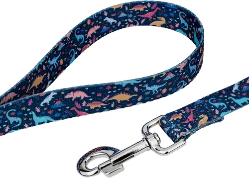 Vista 7 de Country Brook Petz - Collar y correa de perro de dinosaurios de lujo - Colección Critter Corner con diseños temáticos de criaturas (1/2 pulgada, 2XS)
