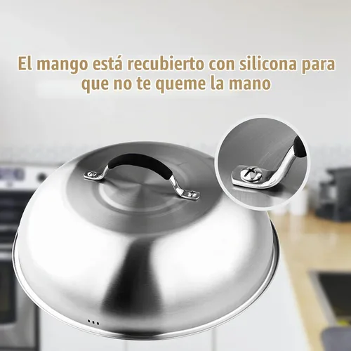 Vista 8 de onlyfire Cúpula de fusión de ajedrez de acero inoxidable resistente de 9 pulgadas y 12 pulgadas