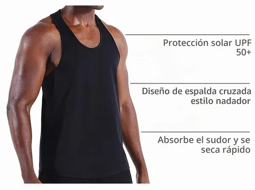 Vista 4 de NELEUS Men's 3 Pack Dry Fit Y-Back Muscle Tank Workout Gym Shirt
