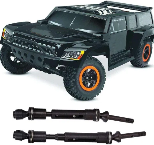 Vista 2 de Eje de transmisión de automóvil a control remoto, piezas de accesorios de metal para eje de transmisión delantero trasero compatible con Slash Huan