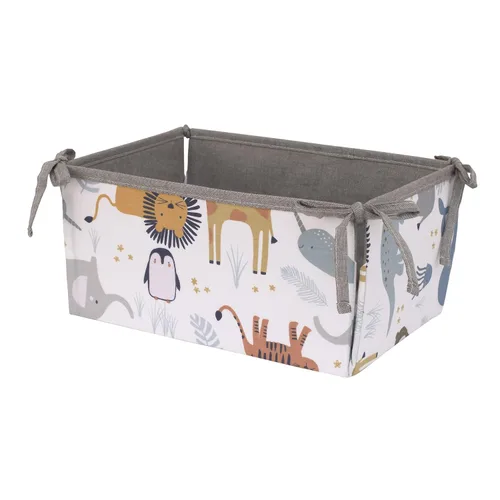 Vista 7 de NoJo Zoo Animals - Juego de cama para cuna de 4 piezas, color blanco y gris