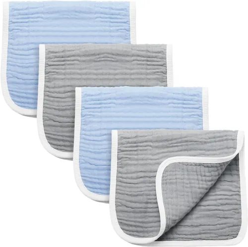Vista 7 de Synrroe Paños de muselina grandes para eructos, paños de muselina para bebés niñas y niños, paquete de 10 extraabsorbentes y suaves de muselina, 6