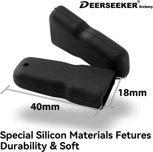 Vista 4 de Deerseeker - Protector de punta de arco recurvo, protección de punta de arco largo, protección de punta recurva de silicona, accesorios de caza