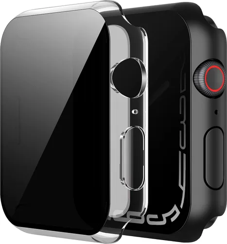 Vista 15 de Misxi - Juego de 2 fundas de PC con protección de privacidad para Apple Watch SE 3 (2025) SE 2 Series 6 Series 5 Series 4 de 40mm, cubierta delgada