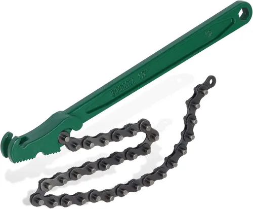 Vista 7 de Llave de cadena con trinquete de 12 pulgadas de gran capacidad, reversible, herramienta de filtro de aceite para tuberías, accesorios de tubería