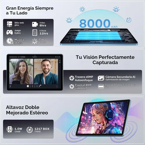 Vista 7 de Tablet Android 16 de 11 pulgadas con teclado, 24 GB de RAM + 256 GB de ROM (expansión de 2 TB), T7250 Octa-Core, pantalla IPS FHD de 1920 x 1200