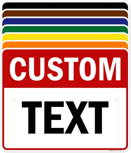 Vista 27 de Cartel personalizado, cartel personalizado para negocios, uso en interiores/exteriores. 7x10 pulgadas, aluminio 0.040 libre de óxido, resistente a