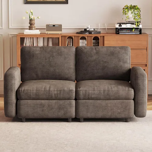 Vista 20 de Guyii Sofá Seccional de Terciopelo, Sofá Loveseat Moderno de Gran Tamaño con 2 Almohadas, Sofá Convertible de 81.88 pulgadas de Largo con Cojines