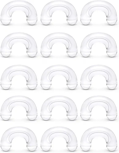 Vista 8 de Cisyozi 16G 14G 12G 10G 8G 6G 4G 2G Kit de Estiramiento de Retenedor de Tabique de Plástico Hipoalergénico Anillos de Tabique en Forma de U Pincher