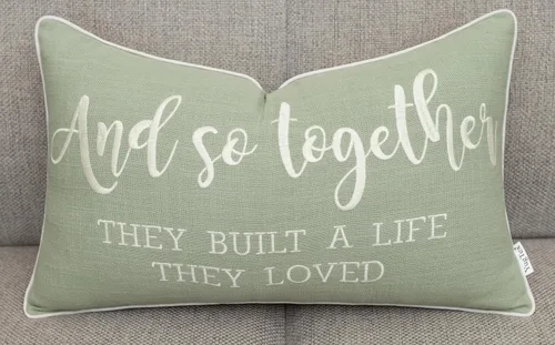 Vista 21 de Funda de Cojín Decorativo Romántico para Pareja, Sentimiento de Amor Bordado, Refranes Decorativos, Acento Lumbar - Decoración de Frases Acogedoras