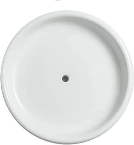 Vista 5 de Jabonera redonda autodrenante, pequeña bandeja de cerámica, lindo plato de joyería, mantiene el jabón seco y decoración del baño (negro)