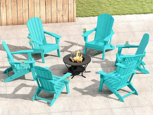 Vista 31 de HDPE Silla Adirondack plegable, Aruba