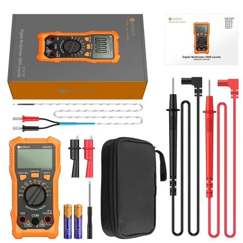 Vista 7 de Neoteck 2000 Counts Digital Multimeter with NCV, AC/DC Voltage Current Naranja