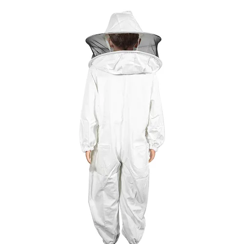 Vista 3 de Luwint Trajes de apicultura ventilados de cuerpo completo para niños, traje de apicultor de abeja a prueba de picaduras con guantes protectores