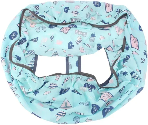 Vista 5 de Funda de asiento de bebé para carrito de compras, cobertura completa e higiénica, plegable y portátil con cinturón de seguridad, unisex, funda