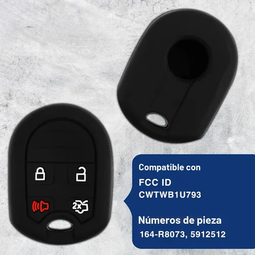 Vista 5 de KeylessOption Funda de Llave de Reemplazo para Ford Edge Escape Explorer Flex Focus Fusion Mustang Taurus 2007 2008 2009 2010 2011 2012 2013 2014