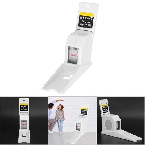 Vista 3 de Medición de altura para pared, medidor de altura montado en la pared, regla de crecimiento, cinta métrica retráctil para medir la estatura en casa