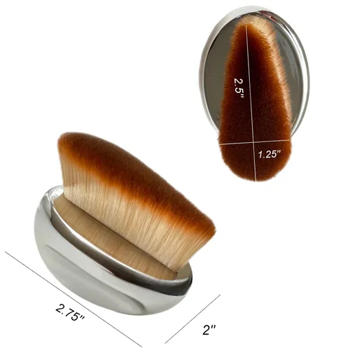 Vista 3 de Brocha de base estrecha Maquillaje de palma Kabuki SOFT Kabuki Dome Shape Face Body Shimmer Oil SPF Blush Bronzer Highlighter Blending Self Tanner