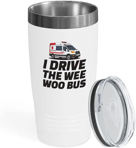 Vista 11 de Ambulance Driver Black Viking Tumbler 20oz – I Drive The Wee Woo Bus – Hospitales EMT Pacientes Transportando Técnico Enfermo Apreciación Med