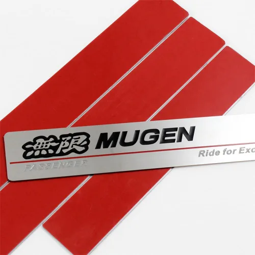 Vista 5 de W-POWER JDM Mugen - Protector de paso para umbral de puerta, protector de peldaños de acero inoxidable compatible con Honda Civic 2006-2011